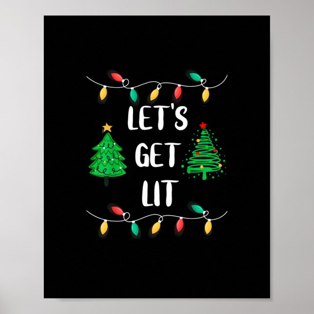 Lustigt Låt oss få Helgdagarna Lit Ljus Poster (Framsidan)