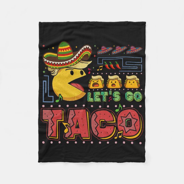 Lustigt Låt oss Go Taco 40 Fleecefilt (Framsidan)