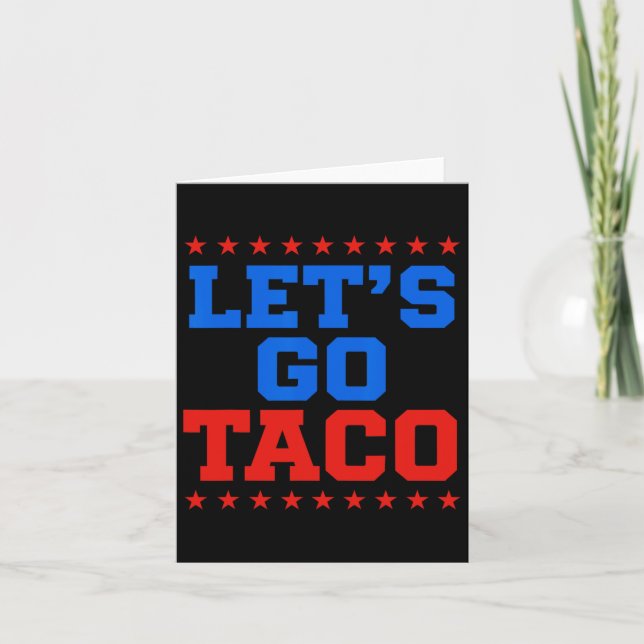 Lustigt Låt oss Go Taco Design Kort (Framsida)