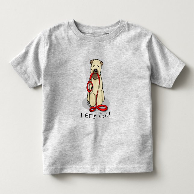 Lustigt Låt oss Go! Walk Wheaten Terrier (vävs 1b2 T Shirt (Framsida)