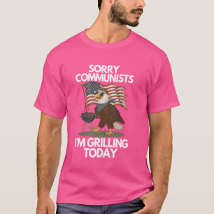 Lustigt ledsen kommunister jag grillar i dag för b t shirt