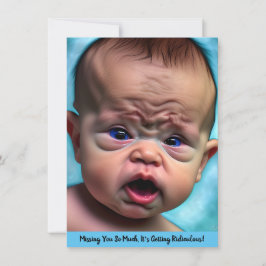 Lustigt Ledsen Miss Saknar Vänskap Card Cute Kort