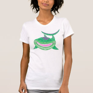Lustigt leende Shark Cute Boho Kawaii Sea Animal T Shirt