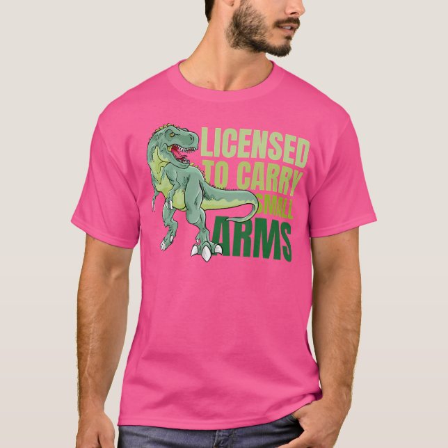 Lustigt licensierad för transport av små Arm T Rex Shirt (Framsida)