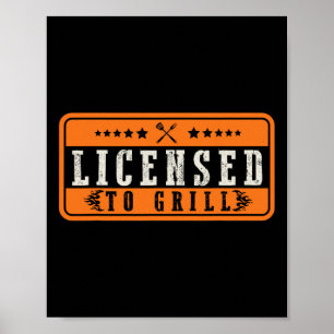 Lustigt licensierat till Grill Bbq Poster