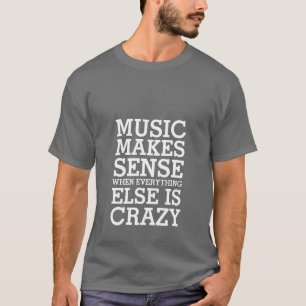 Lustigt Life Music Citerar T-shirt för Music Älska