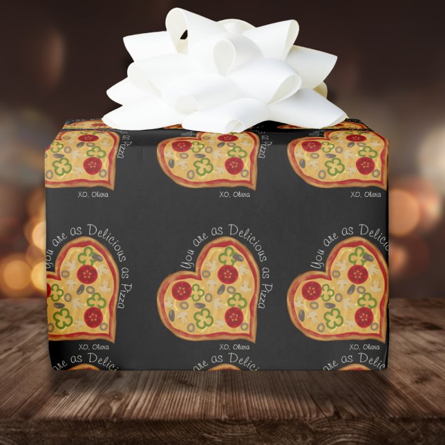 Lustigt lika glad som Pizza Alla hjärtans dag Presentpapper (Skapare uppladdad)