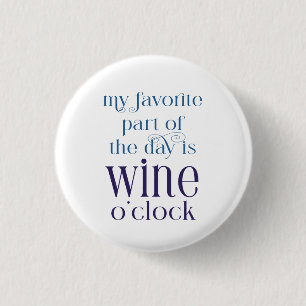 Lustigt Lila Vin O'Clock Knapp