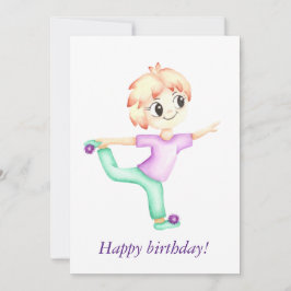 Lustigt, lilla ingefärgpojke sportman