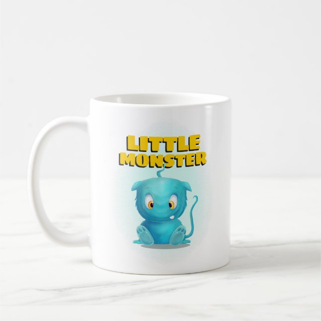 Lustigt lilla Monster Kaffemugg (Vänster)