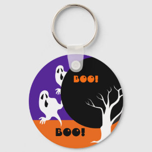 Lustigt lilla spöken Halloween Gift Nyckelring
