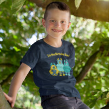 Lustigt lilla Tecknad Monsters Boys Birthday