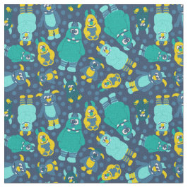 Lustigt lilla Tecknad Monsters Boys Patterned Tyg