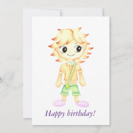 Lustigt, lille ginger-pojke