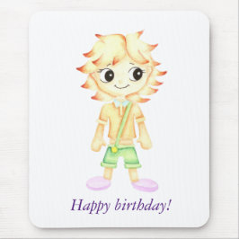 Lustigt, lille ginger-pojke musmatta