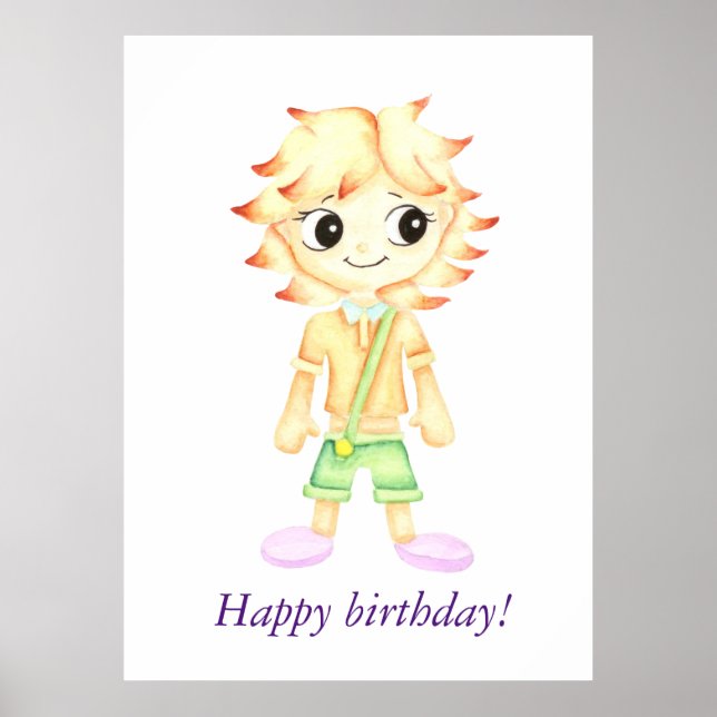 Lustigt, lille ginger-pojke poster (Framsidan)