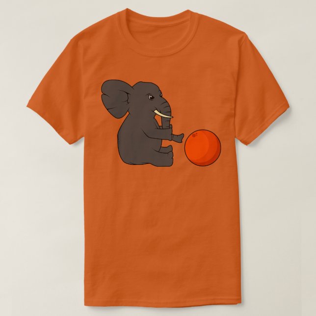 Lustigt litet elefant med boll t shirt (Design framsida)