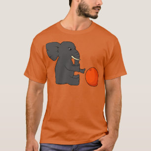 Lustigt litet elefant med boll t shirt
