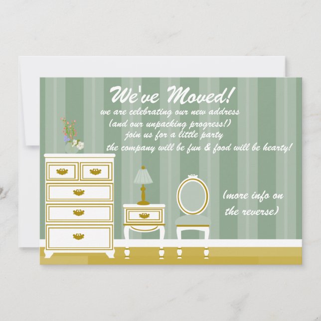 Lustigt litet rum inbjudningar (Framsida)