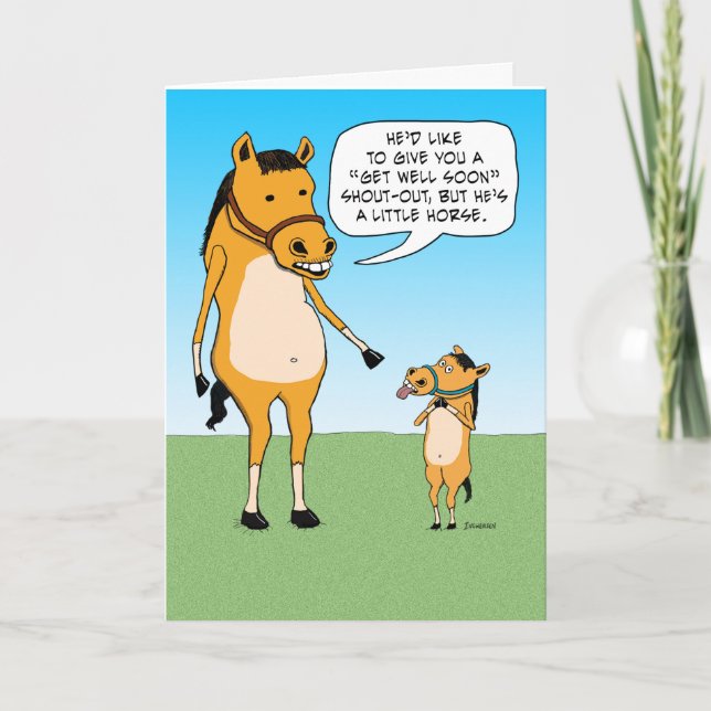 Lustigt Little Horse kommer snart Kort (Framsida)