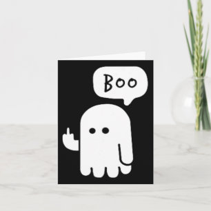 Lustigt Little Mitten Finger Cute Ghost Boojee Hal Kort