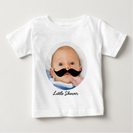 Lustigt Little Shaver Mustache med Photo of Son T Shirt