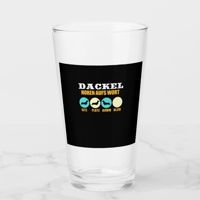 Lustigt liv med Dachshund Hund Glaskopp (Framsida)
