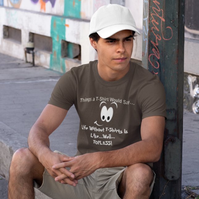 Lustigt liv utan T-shirt är Topless Manar Tee (Funny Life Without a T-shirt Is Topless Men's Tee)