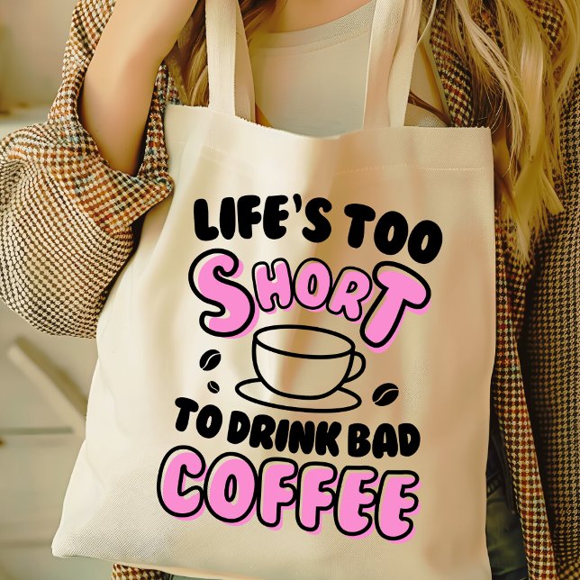 Lustigt livets för Kort för dåligt kaffe Tygkasse (Skapare uppladdad)