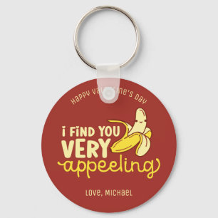 Lustigt lockande Banana Pun Cute Valentindagen Nyckelring
