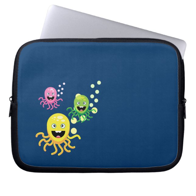Lustigt, lustigt bläckfisk laptop fodral (Framsidan)