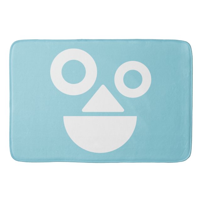 Lustigt, lustigt blått ansikte badrumsmatta (Framsidan)