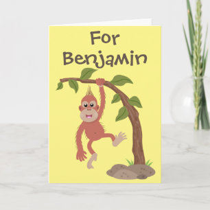Lustigt lustigt illustration av tecknaden baby ora kort