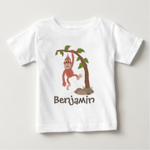 Lustigt lustigt illustration av tecknaden baby ora t shirt