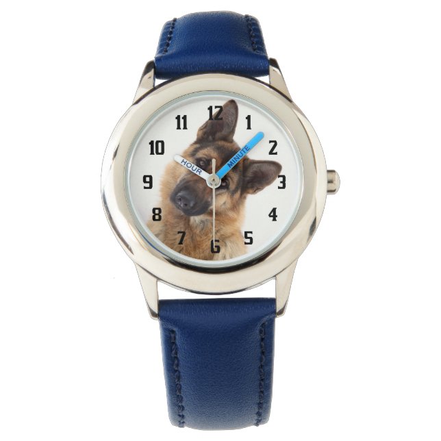 Lustigt lustigt shepherd porträtt armbandsur (Framsida)