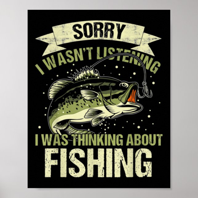 Lustigt lyssnade inte på att fiska poster (Framsidan)