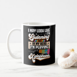 Lustigt lyssnande i mitt huvud Jag spelar Xylophon Kaffemugg