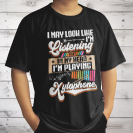 Lustigt lyssnande i mitt huvud Jag spelar Xylophon T Shirt