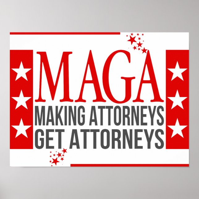 Lustigt MAGA Poster med Sarkastisk politisk citat (Framsidan)