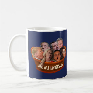 Lustigt MAGA Republicans helvetet i en handkorg Kaffemugg
