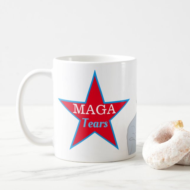 Lustigt MAGA Tårar-trumpan Stängd politisk kaffe M Kaffemugg (Med munk)