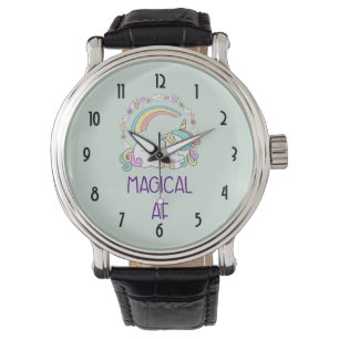 Lustigt - Magic AF. Unicorn,Rainbow & Cutesy Saker Armbandsur