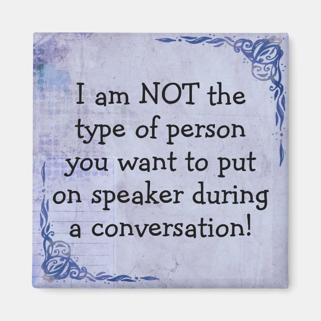 Lustigt Magnet utan högtalartelefon (Framsidan)