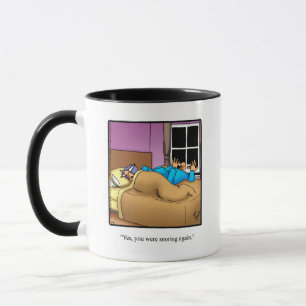 Lustigt "Make Snoring" Humor Mugg Gift