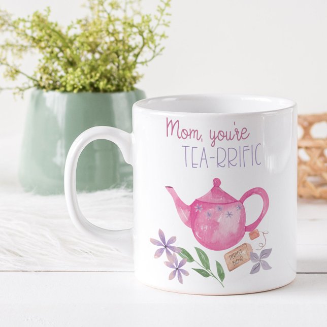 Lustigt Mamma Du är Tea-rik med Rosa Tekanna Kaffemugg (Skapare uppladdad)