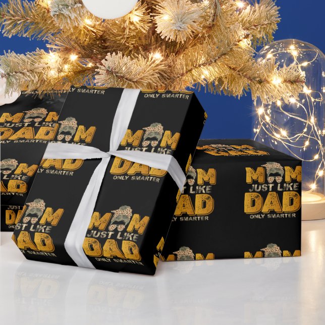 Lustigt Mamma precis som Pappa endast smartare Vin Presentpapper (Helgdagar)
