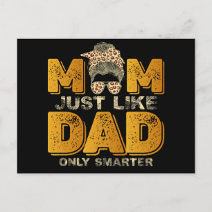 Lustigt Mamma precis som Pappa endast smartare Vin Vykort