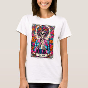 Lustigt Mamma Skeleton Tarot T Shirt