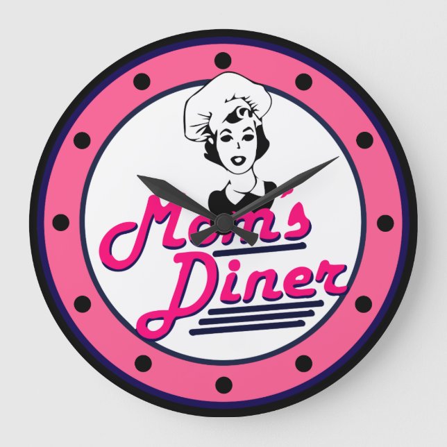 Lustigt Mammor kök Stor Klocka (Framsida)