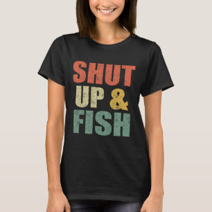 Lustigt Manar håller käften och fisk B FISK Pappa T Shirt